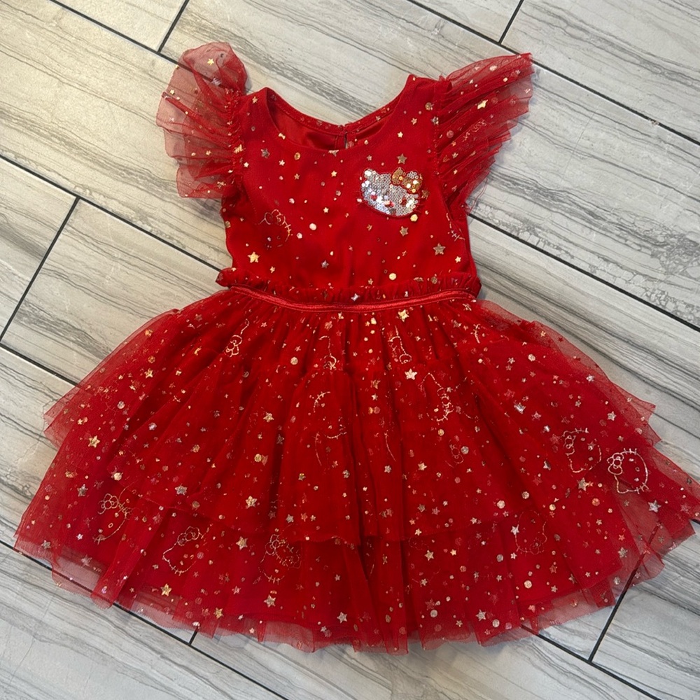 Hello Kitty Red Tulle Dress 2T